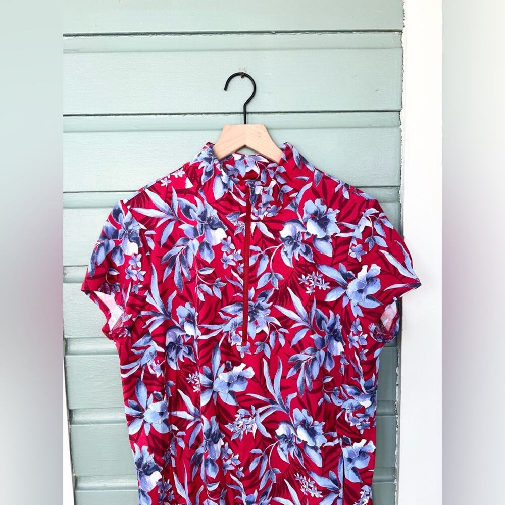 Tommy bahama Aubrey dress red blue floral size large - Picture 3 of 9